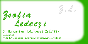 zsofia ledeczi business card